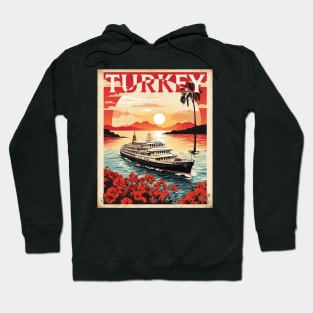 Turkey Sunset Vintage Retro Travel Tourism Hoodie